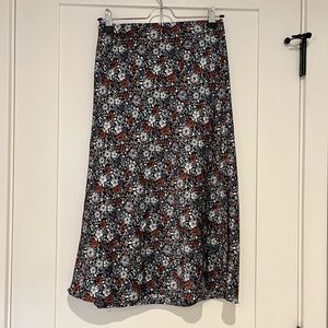 Floral midi skirt